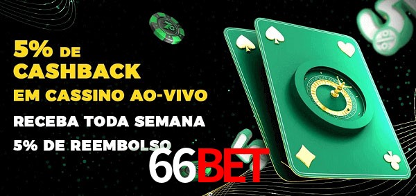 Promoções do cassino ao Vivo 66bet